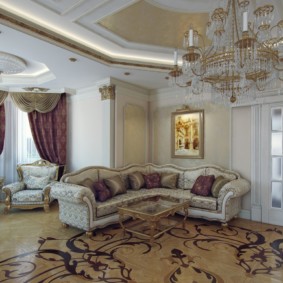 Idea hiasan ruang tamu Baroque