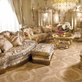 ý tưởng nội thất phòng khách baroque