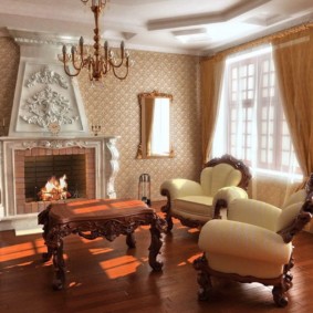 dekorasyon ng baroque na living room