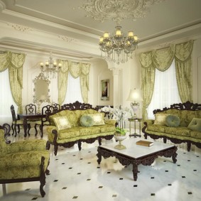 Idejas baroka stila viesistabā skata idejas