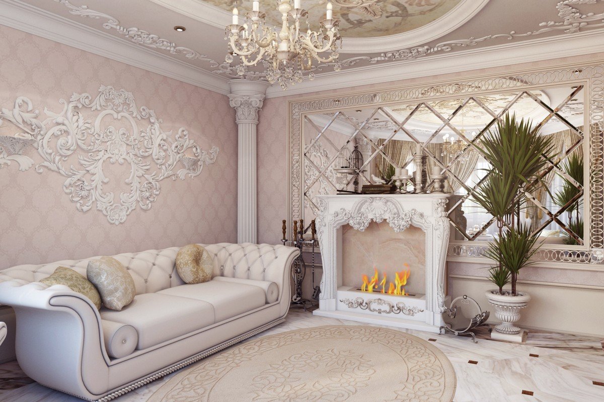 Foto de decoración de sala de estar barroca