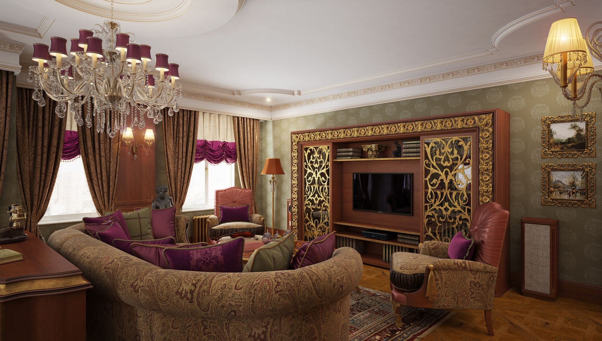 Baroque living room photo decor