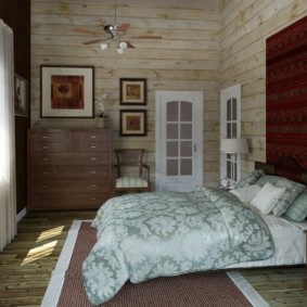 שטיח בחדר שינה כפרי