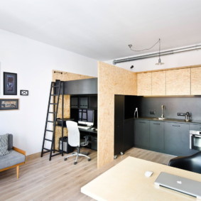 studio apartment 30 square meters interior photo