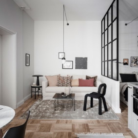 studio apartment 30 sq. meters design ideas