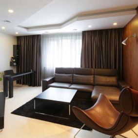 sadrokartónový strop pre dekoráciu obývacej izby
