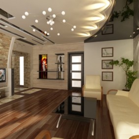 soffitto in gesso per idee di decorazione del soggiorno