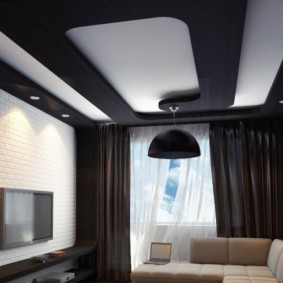 sadrokartónový strop do obývacej izby