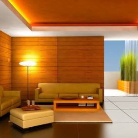 sadrokartónový strop pre nápady v obývacej izbe