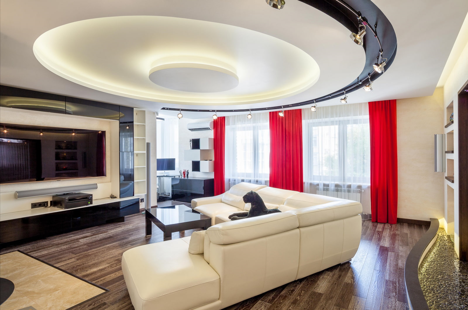 sadrokartónový strop pre nápady dekorácie obývacej izby