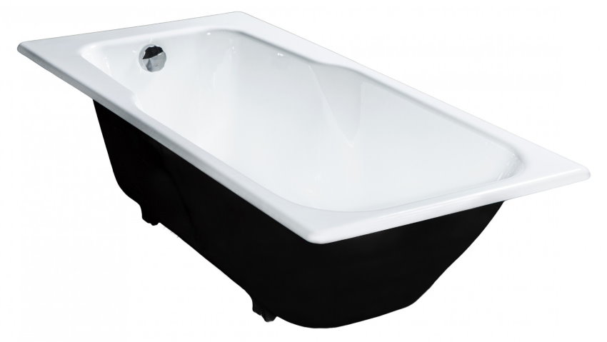 Rectangular standard cast iron bathtub