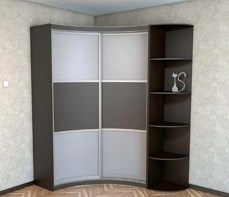 Type d'armoire d'angle avec étagères