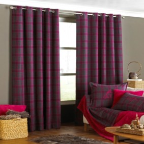 curtains on the grommets in the living room decor