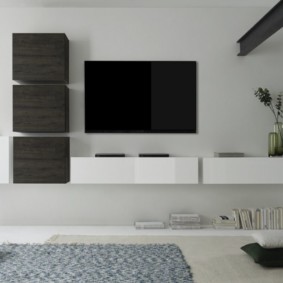 קיר טלוויזיה בסלון אפשרויות הצילום