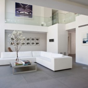 غرفة المعيشة الحديثة في أفكار تصميم شقة