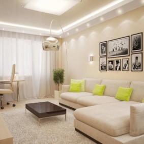 تركيبات الإضاءة لأفكار تصميم غرفة المعيشة