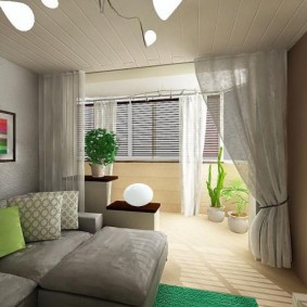 design al unei camere mici cu balcon