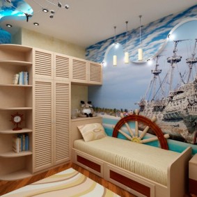 חדר ילדים בסגנון ימי