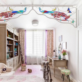 Decor stained glass nursery ceiling