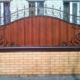 Brick Fence with Forged Section