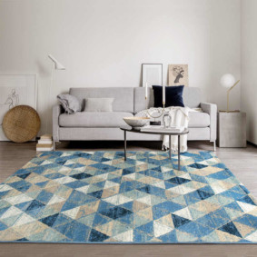 משטח עלוב של השטיח בסלון