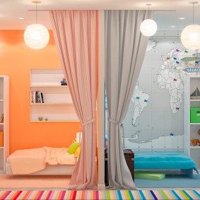 لون تقسيم غرفة للأطفال مثلي الجنس