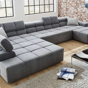 U-shaped modular sofa