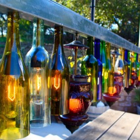 אורות בקבוק זכוכית תוצרת בית