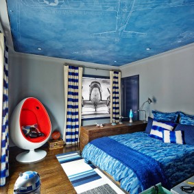 تصميم غرفة الطفل باللون الأزرق