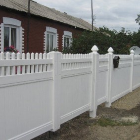 Mailbox on the white fence