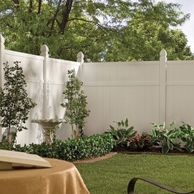 Solid PVC panel fence