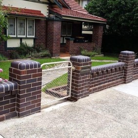 Low front brick fence