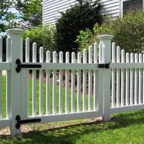 American style white fence
