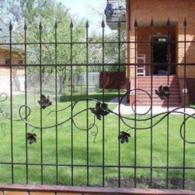 Decorative fence made of metal rods