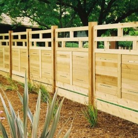 Neat solid wood fence