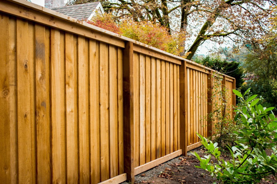 Fencing a summer cottage with a deaf wooden fence