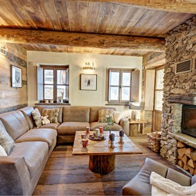 choice of style for the living room chalet