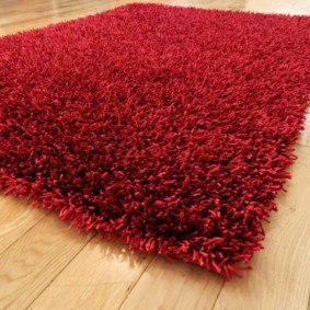 Burgundy carpet frize for living room