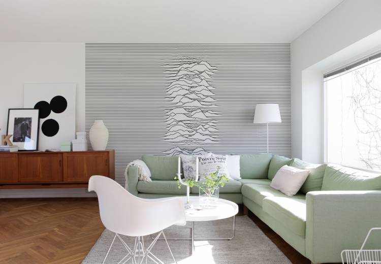 high-tech living room wallpaper