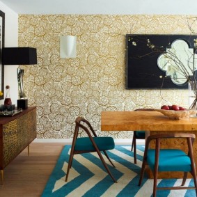 wallpaper for a modern living room photo ideas