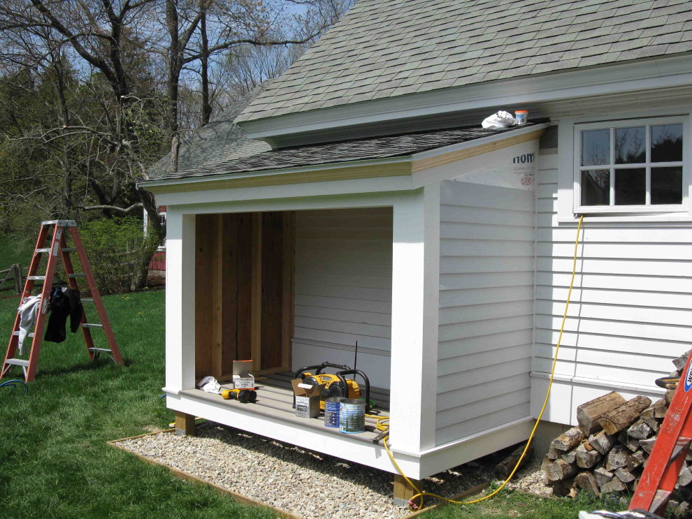 Extension to the house for storage of garden equipment