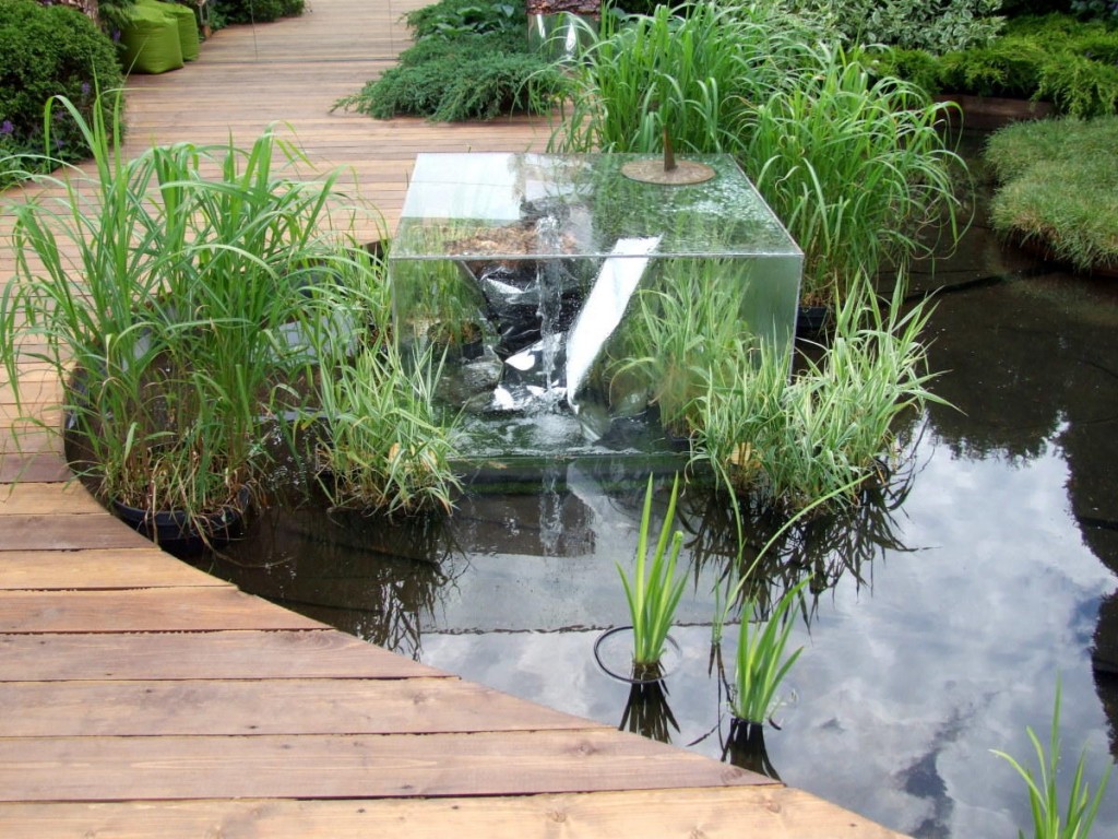 Small artificial hi-tech pond