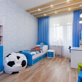 צבע כחול בפנים חדר ילדים