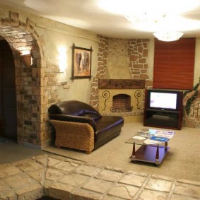 stone arch in apartment ideas interior