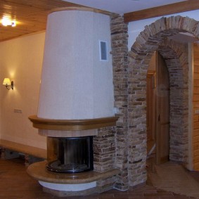 stone arch in the apartment interior ideas