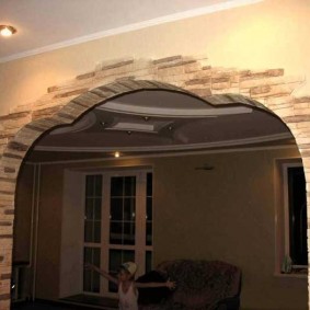 stone arch in the apartment
