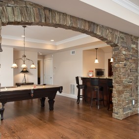 stone arch in the apartment