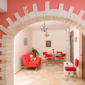stone arch in apartment design ideas