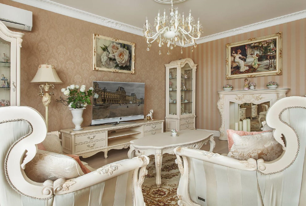 Šviesūs klasikinio stiliaus baldai