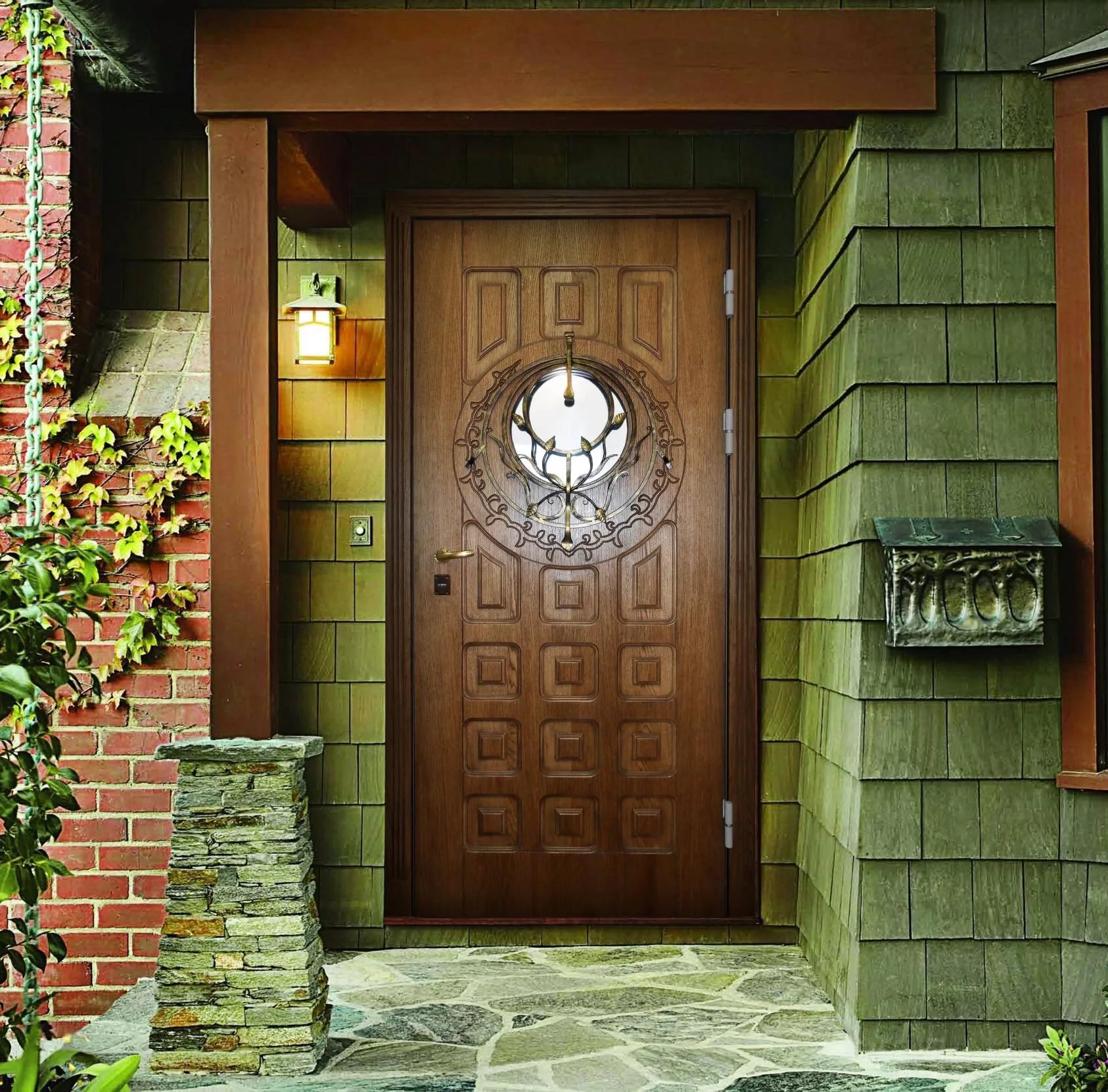 עיצוב דלת כניסה מעץ